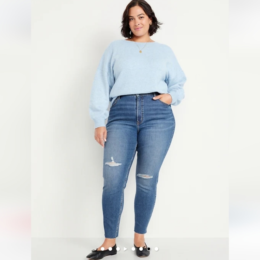 NWT Old Navy High-Rise Curvy Skinny Jeans Size 18 in Medium Blue Denim